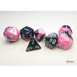 Chessex Black-Pink/white - Gemini Polyhedral 7-Die Set Mini
