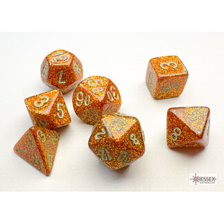 Chessex Gold/silver - Glitter Polyhedral 7-Die Set Mini