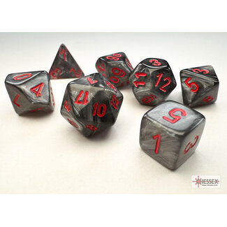 Chessex Black/red - Velvet Polyhedral 7-Die Set Mini