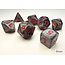 Chessex Chessex: Black/red - Velvet Polyhedral 7-Die Set Mini