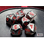 Chessex Chessex: Black/red - Velvet Polyhedral 7-Die Set Mini