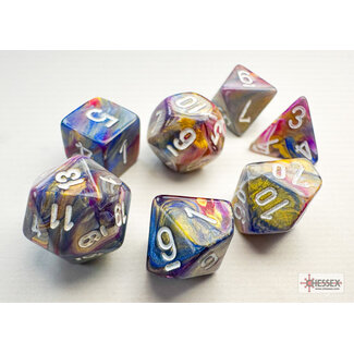 Chessex Carousel/white - Festive Polyhedral 7-Die Set Mini