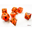 Chessex Chessex: Orange/black - Vortex Polyhedral 7-Die Set Mini