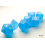 Chessex Chessex: Caribbean Blue/white - Frosted Polyhedral 7-Die Set Mini