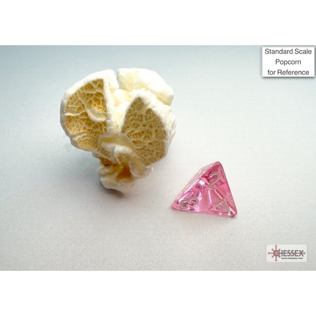 Chessex Chessex: Pink/white -  Translucent Polyhedral 7-Die Set Mini