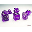 Chessex Chessex: Purple/white - Translucent Polyhedral 7-Die Set Mini