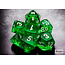 Chessex Chessex: Green/white - Translucent Polyhedral 7-Die Set Mini