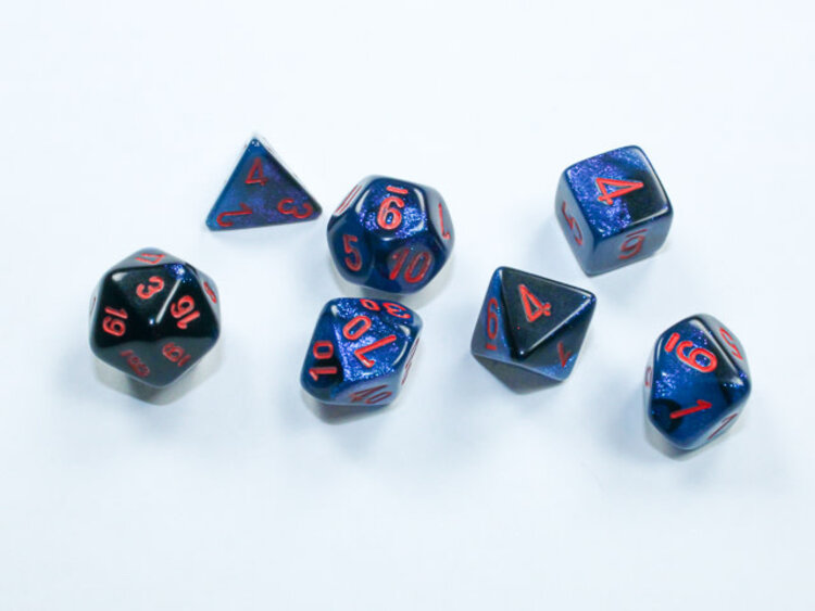 Chessex Chessex: Black-Starlight - Gemini Polyhedral 7-Die Set Mini