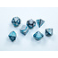 Chessex Chessex: Steel-Teal/white - Gemini Polyhedral 7-Die Set Mini