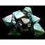 Chessex Chessex: Steel-Teal/white - Gemini Polyhedral 7-Die Set Mini