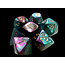 Chessex Chessex: Purple-Teal/gold - Gemini Polyhedral 7-Die Set Mini