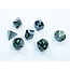 Chessex Chessex: Black-Grey/green - Gemini Polyhedral 7-Die Set Mini