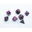 Chessex Chessex: Black-Purple/gold - Gemini Polyhedral 7-Die Set Mini