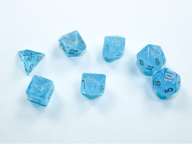 Chessex Sky/silver - Luminary Polyhedral 7-Die Set Mini