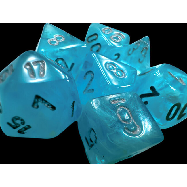 Chessex Chessex: Sky/silver - Luminary Polyhedral 7-Die Set Mini