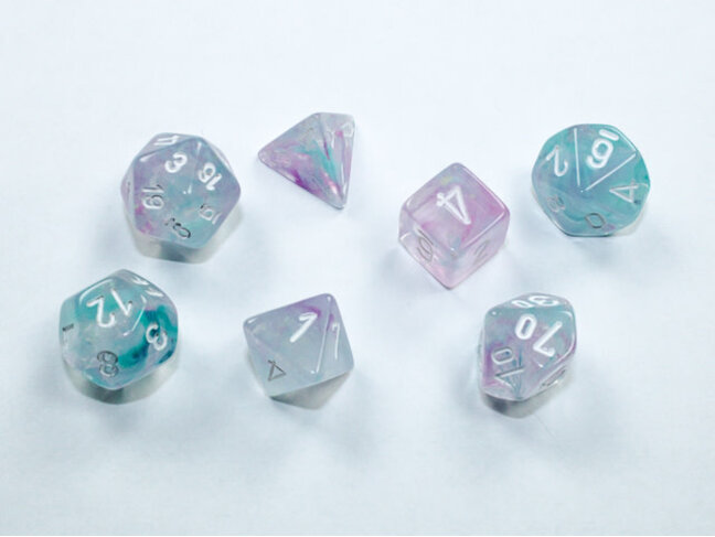 Chessex Wisteria/white - Nebula Polyhedral 7-Die Set Mini