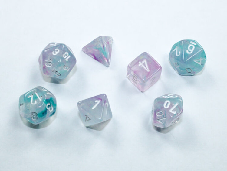 Chessex Chessex: Wisteria/white - Nebula Polyhedral 7-Die Set Mini