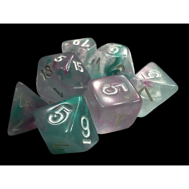 Chessex Chessex: Wisteria/white - Nebula Polyhedral 7-Die Set Mini