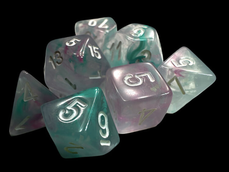 Chessex Chessex: Wisteria/white - Nebula Polyhedral 7-Die Set Mini