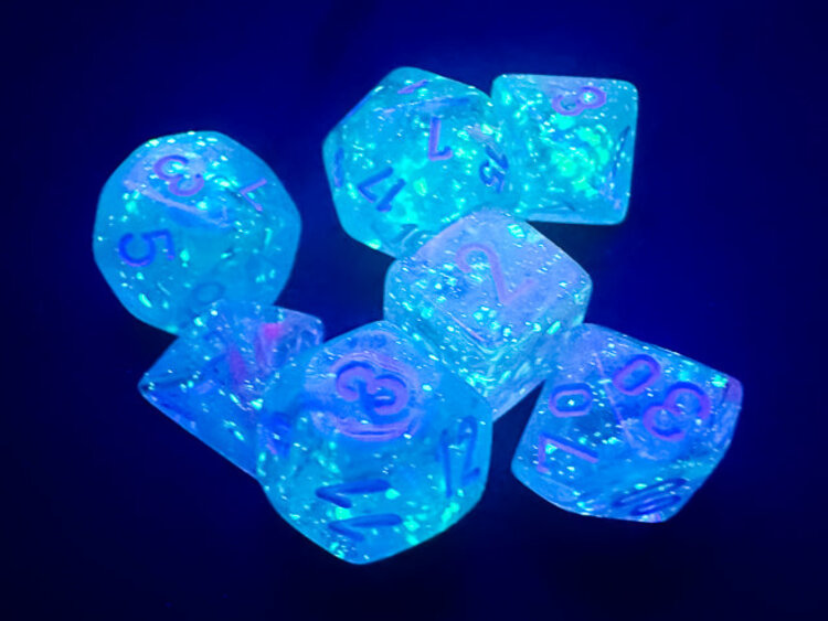 Chessex Chessex: Wisteria/white - Nebula Polyhedral 7-Die Set Mini