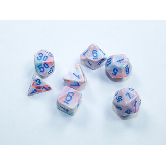 Chessex Pop Art/blue - Festive Polyhedral 7-Die Set Mini