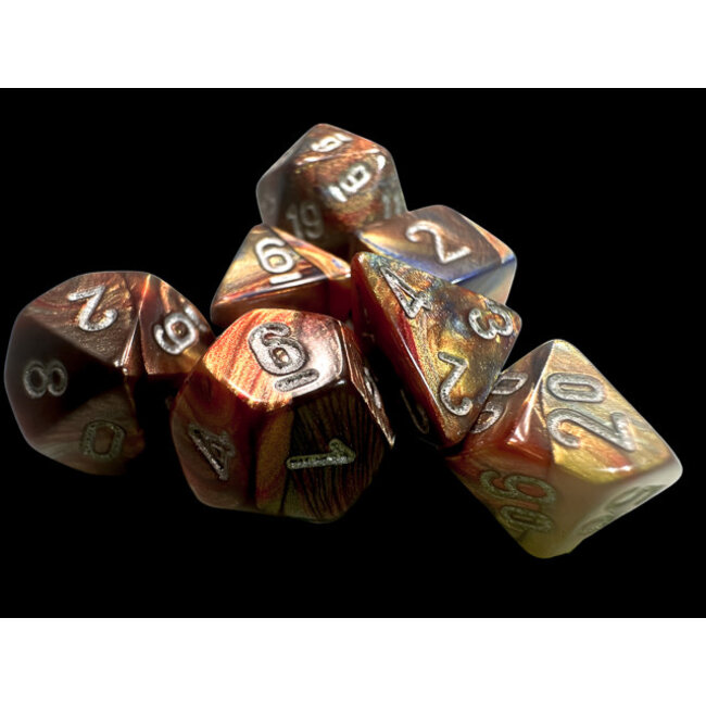 Chessex Chessex: Gold/silver - Lustrous Polyhedral 7-Die Set Mini
