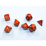 Chessex Chessex: Scarlet/gold - Scarab Polyhedral 7-Die Set Mini