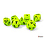 Chessex Chessex: Bright Green/black - Vortex Mega-Hedral 7-Die Set