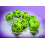 Chessex Chessex: Bright Green/black - Vortex Mega-Hedral 7-Die Set