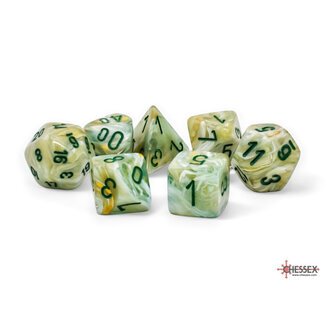 Chessex Green/dark green - Marble Mega-Hedral 7-Die Set