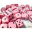 Chessex Chessex: Pastel Pink/black - 36 Opaque 12mm D6 Dice Block