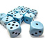 Chessex Chessex: Pastel Blue/black - 12 Opaque 16mm D6 Dice Block