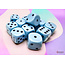 Chessex Chessex: Pastel Blue/black - 12 Opaque 16mm D6 Dice Block