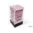 Chessex Chessex: Pastel Pink/black - 12 Opaque 16mm D6 Dice Block