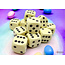 Chessex Chessex: Pastel Yellow/black - 12 Opaque 16mm D6 Dice Block