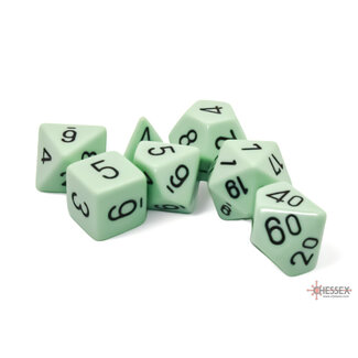 Chessex Pastel Green/black - Opaque Polyhedral 7-Die Set