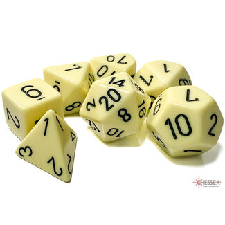 Chessex Pastel Yellow/black - Opaque Polyhedral 7-Die Set