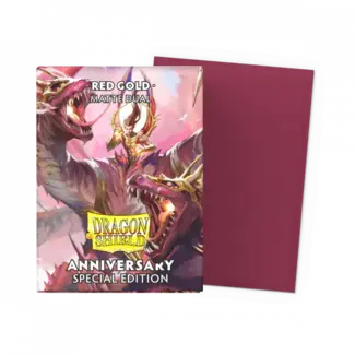 Dragon Shield Pomegranate & Gold Matte Dual Sleeves (100 Standard Size Sleeves)