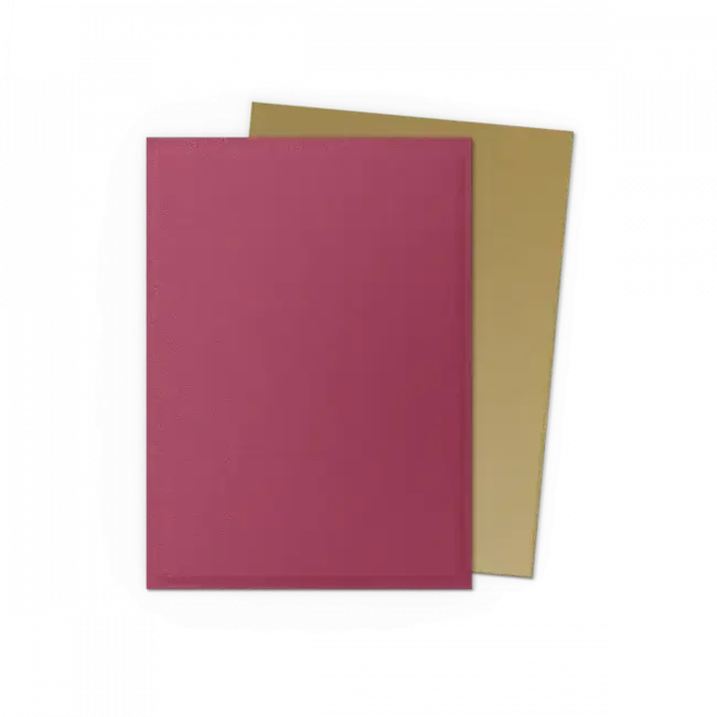Dragon Shield Dragon Shield: Pomegranate & Gold Matte Dual Sleeves (100 Standard Size Sleeves)