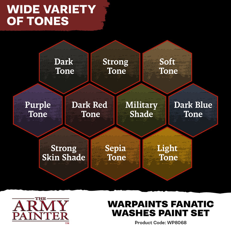 The Army Painter The Army Painter: Warpaints Fanatic Washes - Paint Set