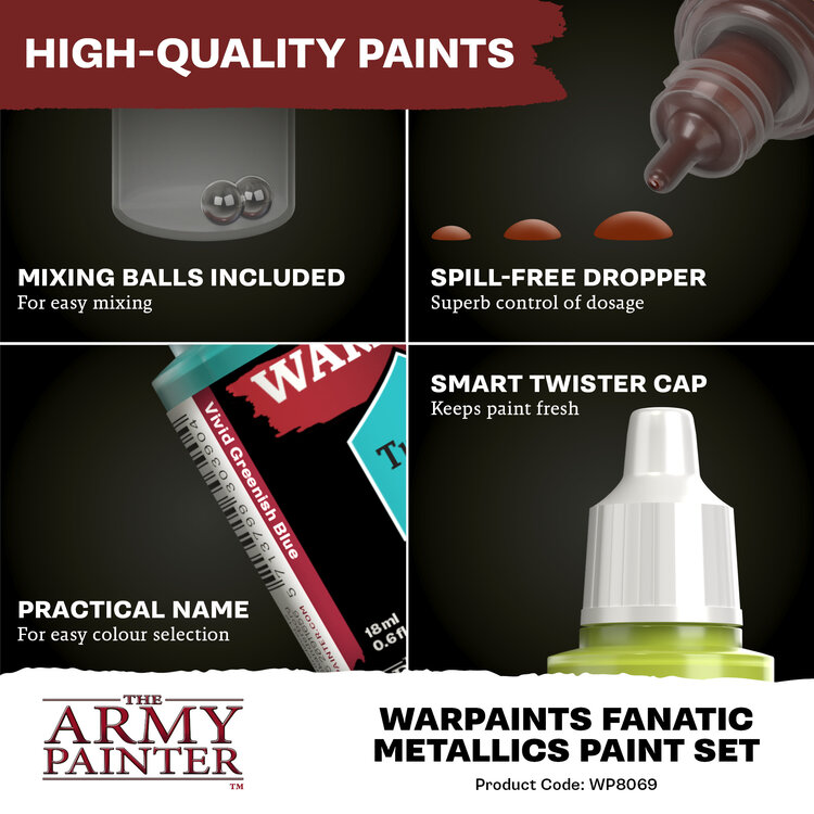 The Army Painter The Army Painter: Warpaints Fanatic Metallics - Paint Set
