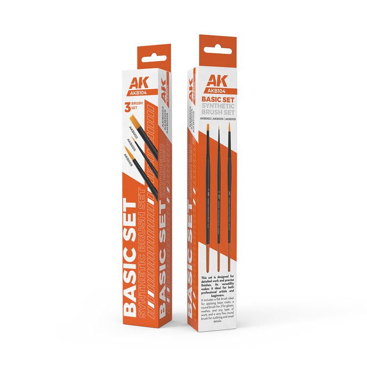 AK Interactive AK Interactive: Basic - Synthetic Brush Set