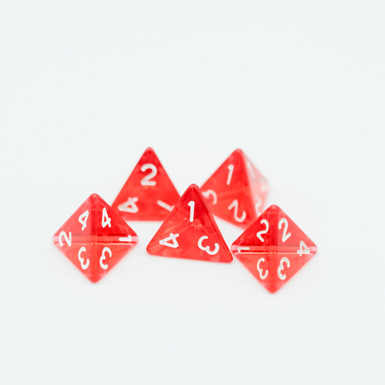 Würfelz Würfelz: W4 - Clear Red - White