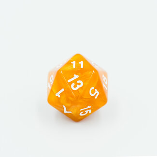 Würfelz D20 - Amber - White