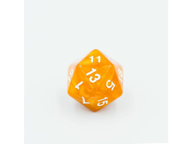 Würfelz D20 - Amber - White