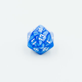 Würfelz D20 - Blue - White