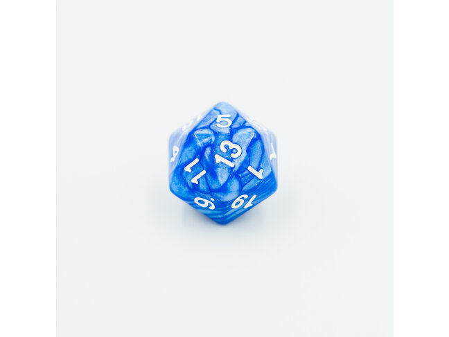 Würfelz D20 - Blue - White