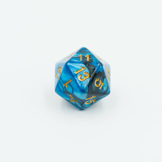Würfelz D20 - Blue Black - Gold