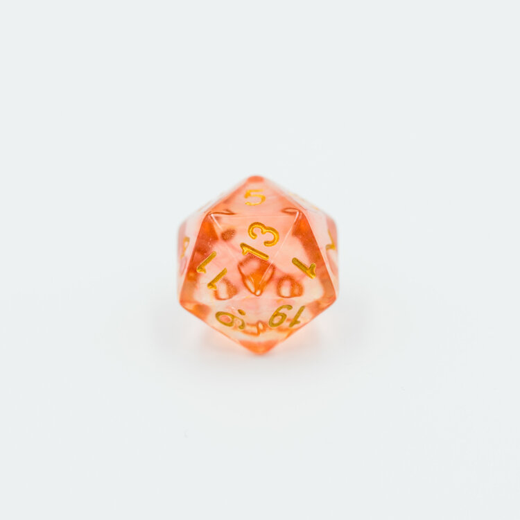 Würfelz Würfelz: W20 - Clear Orange - Gold