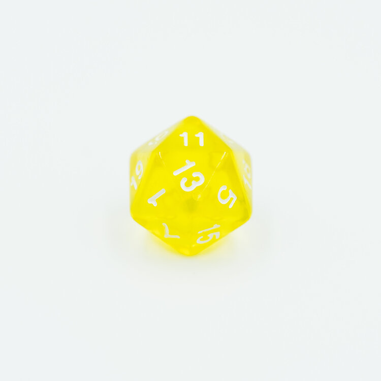 Würfelz Würfelz: W20 - Clear Yellow - White